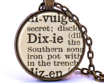 Dixie Dictionary Pendant Necklace