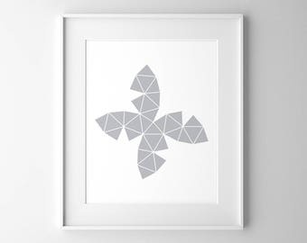 Unwrapped Geosphere, Geometric Art, Contemporary Art