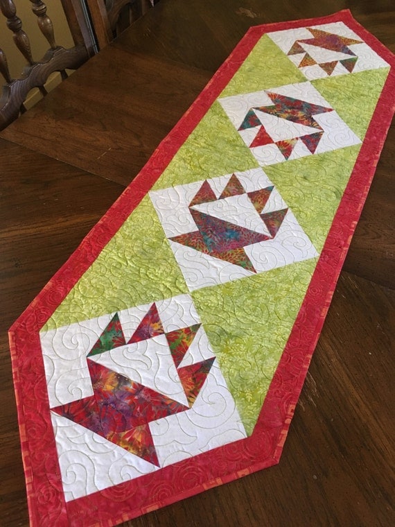 PDF Table Runner Pattern - Celebration, Easy quilt pattern for making a long table runner using ...