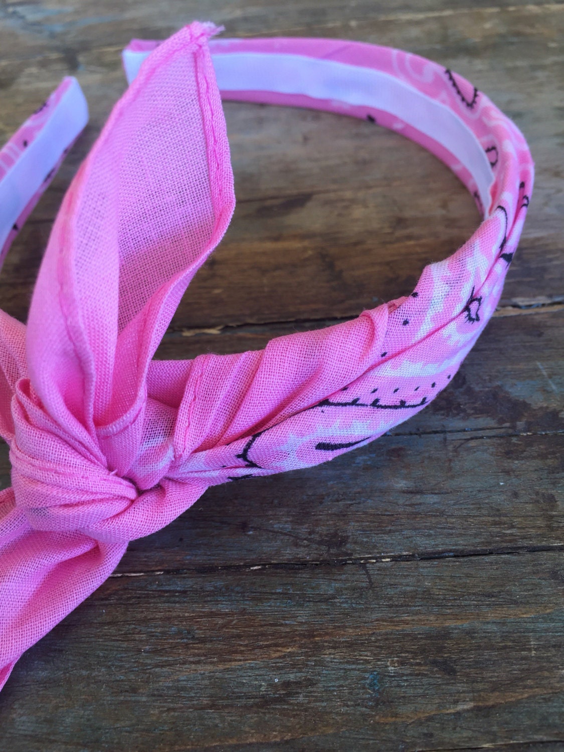 Bandana Knot Tie Headband LIGHT PINK