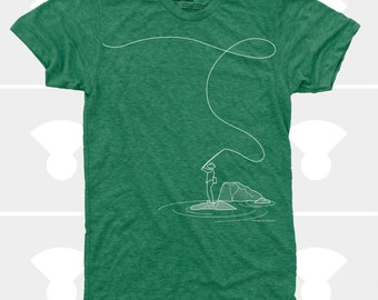 Fly Fishing Shirt, Men's Clothes, Fishing TShirt, Fishing Gift, Hipster, Utah, Idaho, Mens Graphic Tee, Fly Rod, Men's Fly Fishing TShirt