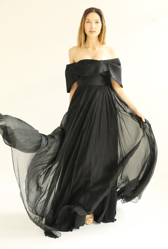 silk chiffon evening gowns