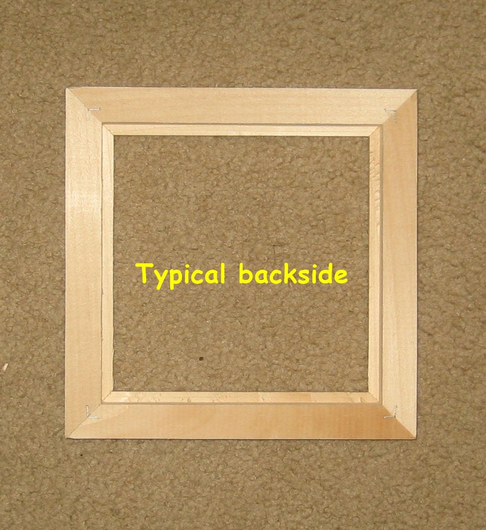 10 square 4x4 unfinished wood picture frames (my no.1216H) from