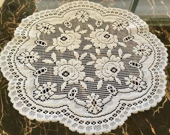 White Lace,Doilie 19 Inches in Diameter