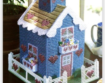 Plastic canvas house | Etsy