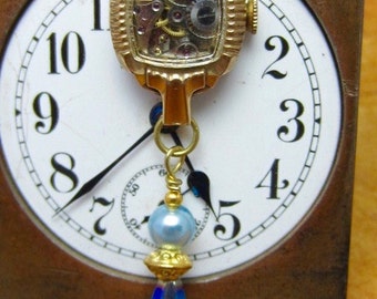 Steampunk necklace - Glimmer - Steampunk watch parts - Repurposed Art