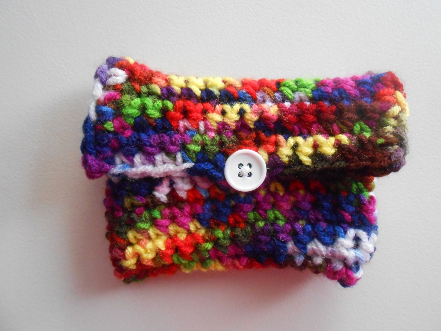 Crochet Coin Purse Money Holder Overdyed Handmade