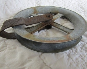 Vintage Steel Clothes Line Pulley