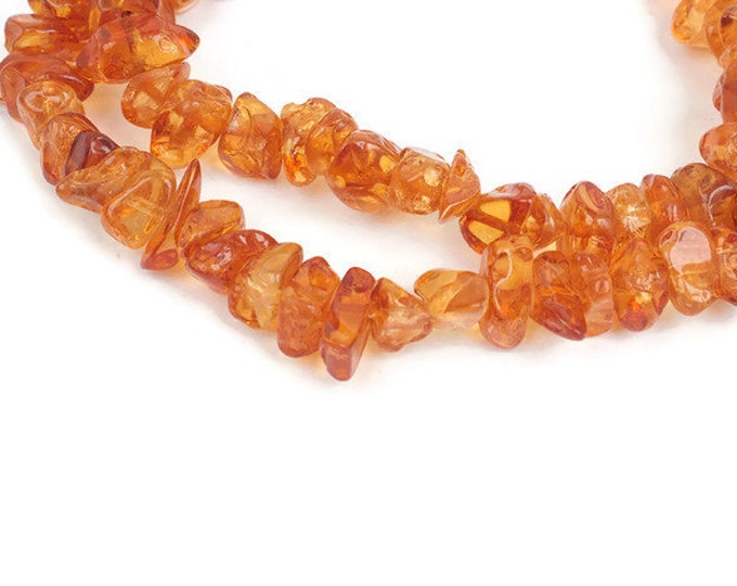 Chunky Amber Nugget Necklace 26 Inch Necklace Vintage