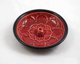 LOTUS Incense Burner Handmade Ceramic Pottery