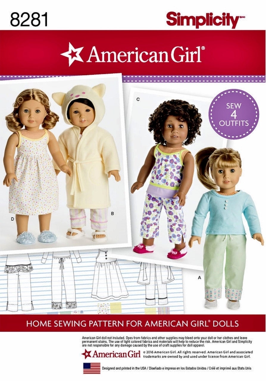 American Girl Doll Clothes Pattern 18 inch Doll Clothes AG