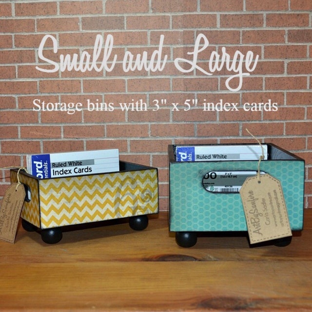 index card binders recipe boxes and storage bins by ArtBySunfire