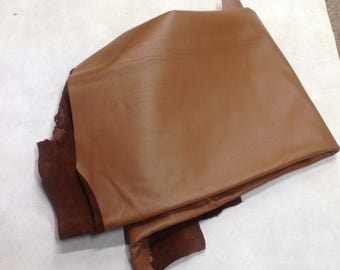 ELK01. Caramel Leather Elk Hide