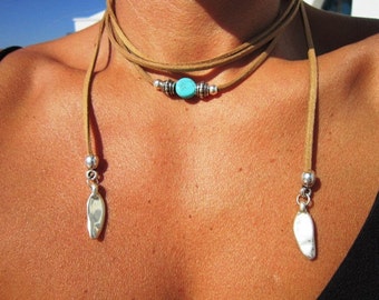 wrap necklace, bohemian necklace, Boho jewelry, bohemian jewelry, hippy jewelry, bohemian necklaces, boho necklaces, minimalist jewelry