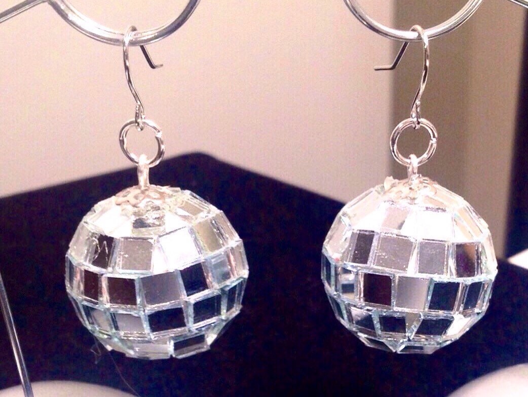 Disco Ball/Disco Ball Earrings/Disco Diva/Mirrored Disco