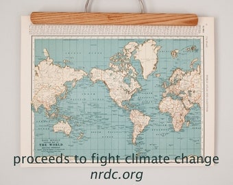 All Proceeds to Charity | 1930s Antique Maps of The World and Polar Regions | Help Fight Climate Change with a Donation to NRDC