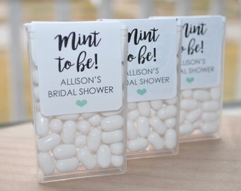 Wedding Favors, Tic Tac Labels Mint To Be, Bridal Shower Favors, Bachelorette Party, Engagement Party Favors - Set of 24 Labels