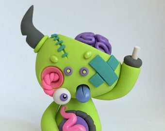 Random ZOMBIE LittleLazies | 1 Miniature Monster Polymer Clay Sculpture | Handmade | Thank You!