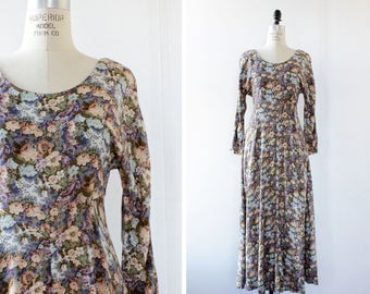 Floral Maxi Dress S/M • 90s Maxi Dress • Vintage Floral Dress • All That Jazz Dress • Empire Waist Maxi Dress • 90s Floral Dress | D988