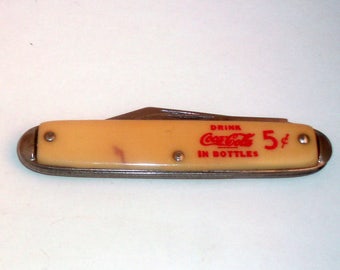 Vintage Coca Cola Two Blade Folding Pocket Knife, USA