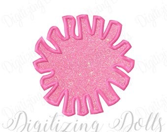 Pom Pom Applique Machine Embroidery Design Digital File 3x3 4x4 5x5 6x6 Cheerleader Cheer Leader Cheerleading INSTANT DOWNLOAD