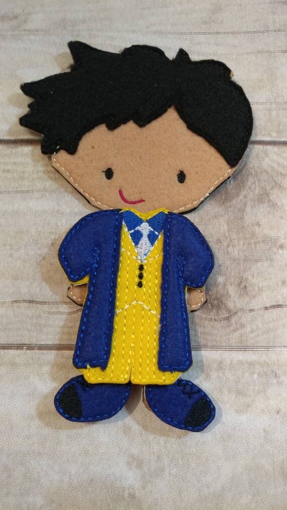 Boy Un-Paper Doll Flat Doll Felt Doll Nonpaper by GarnishedGirl