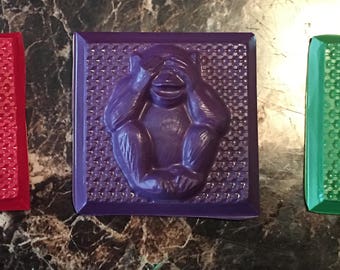 Hear no evil, see no evil, speak no evil crayons