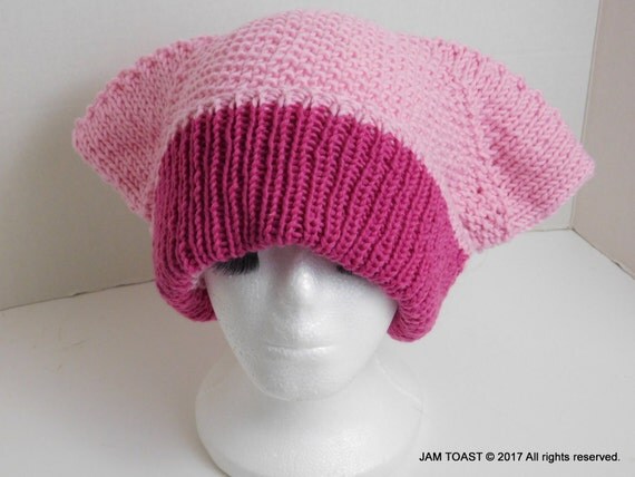 Items similar to Pink PussyHat - Women's Knit Hat - pink cat hat ...