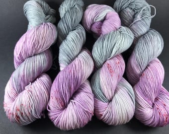 Jimmy Sock, Hand Dyed Yarn. Sock Yarn, HauteKnitYarn, Superwash Merino, Fingering weight, Grease, Beauty School Dropout