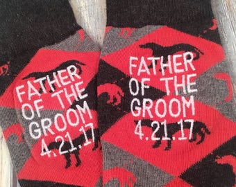 Father of the Groom gift - Father of the Bride Gift - Mens Dress Socks - special walk - Wedding Gift - Dad Gift - Father of the Groom socks