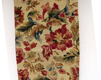 Ralph Lauren Highgate Woods King Pillowcase, Brown Green Red Floral, Vintage Bedding Sheets, Rustic Cabin Lodge Decor