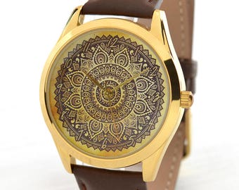 Mandala Women's Watch | Bohemian Christmas Gift | Boho Jewelry | Gifts For Women | Boho Chic Style Watch | Tribal Jewelry | FREE SHIPPING