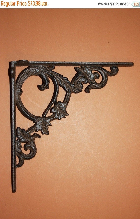 13% OFF 6 large decorative shelf brackets fancy by RUNNINGTIDE