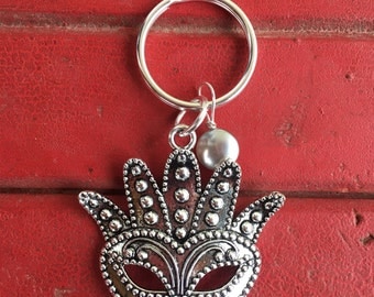 1 - 50 Shades Darker Grey Inspired Mask Gift Gray Movie Keyring Charm