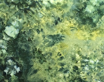 Ice Dyed Fabric, Hand Dye, Jungle Glow, Fat Quarter (MB) #9
