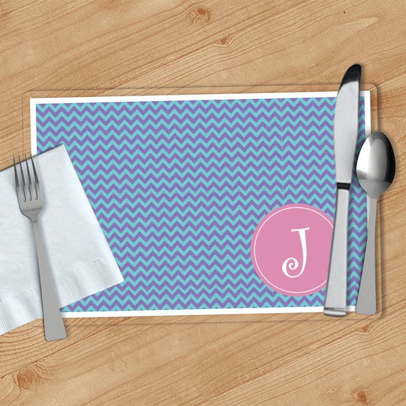 Chevron Personalized Placemat Customized by ThePaperShamrock