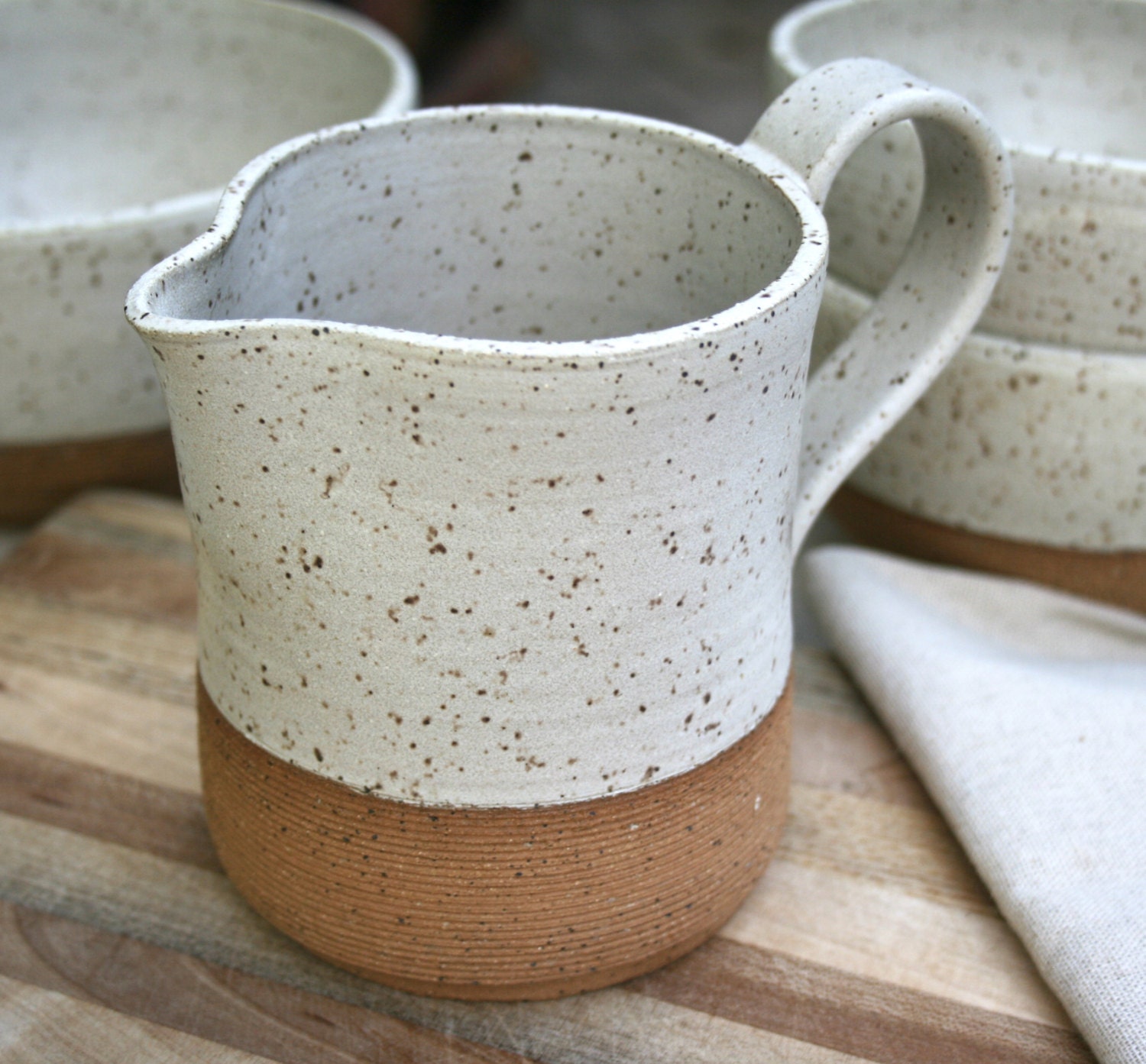 rustic pint pitcher stoneware jug milk jug gravy jug pint