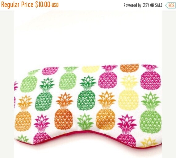 ON SALE PINEAPPLES sleep mask Luau tropical travel by GoiaBoutique