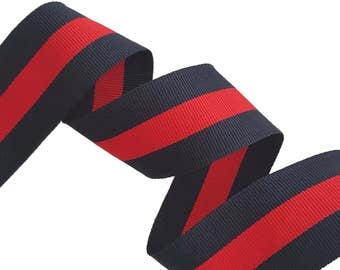 Gucci Style Red Blue Trim Ribbon, Double Face Trim, Grosgrain Trim