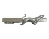 Silver Toned Textured Sea Lion Square Tie Clip
