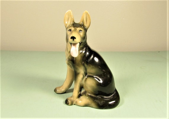 ceramic german shepherd figurine