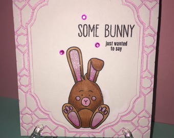 Glittery Easter Bunny Card
