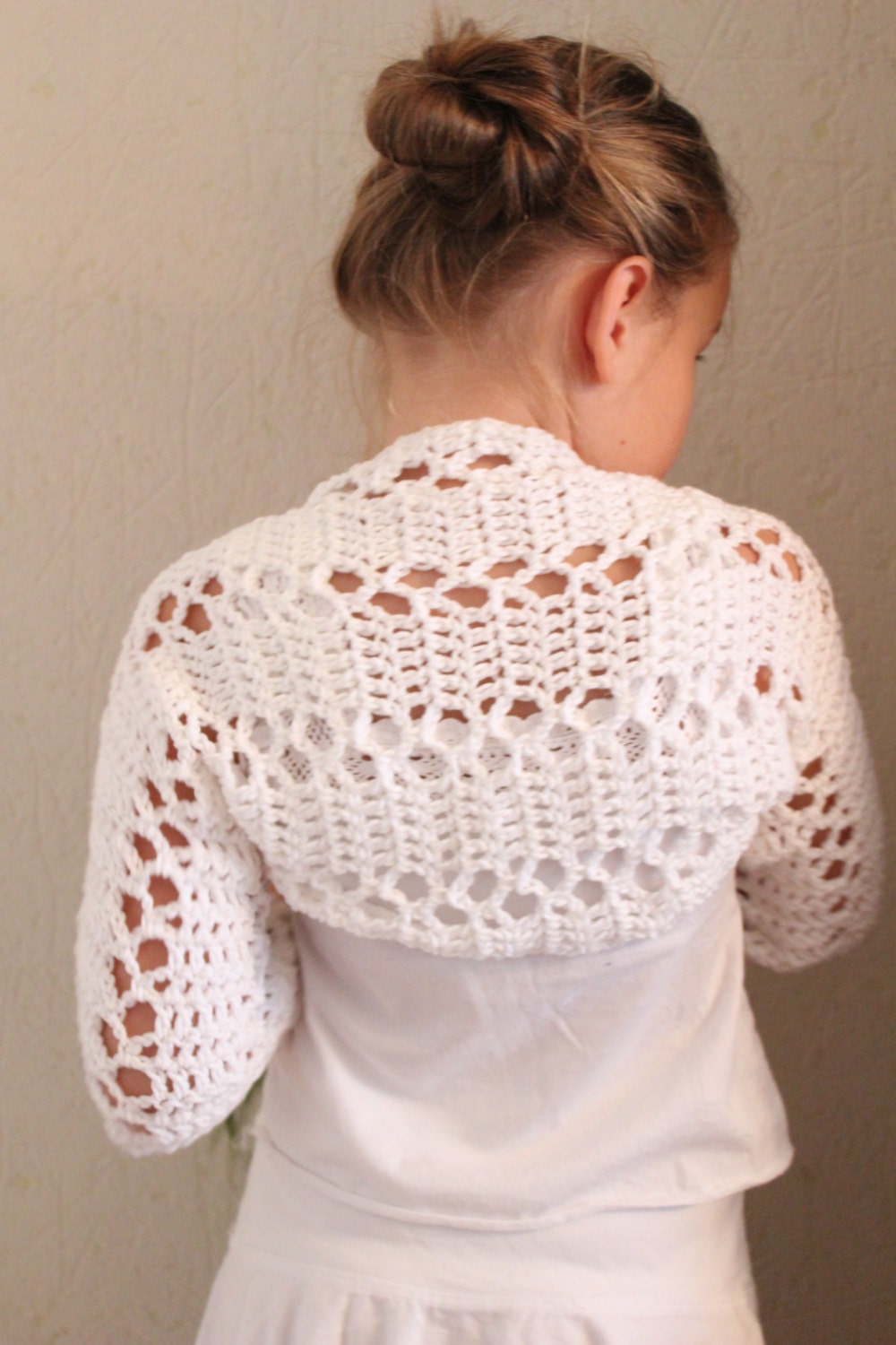 Crochet pattern - White Lace Shrug 1 - 10years - Listing52 from ...