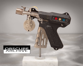 Vintage 1930's SUPER DEFENSE Nu-Matic Blaster Cap Gun - LMCO - Beautiful Example of this Rare Police Ray Gun Toy