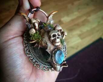Squirrel forest Growth,bone jewellery,gothic,occult,oddities