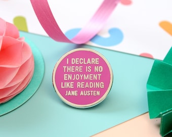Jane Austen Enamel Pin. Pin Game, Bookish Enamel Pin. Literary Enamel Pin. Book Pin. Booklover. Bookworm. Jane Austen Quote. Jane Austen Pin