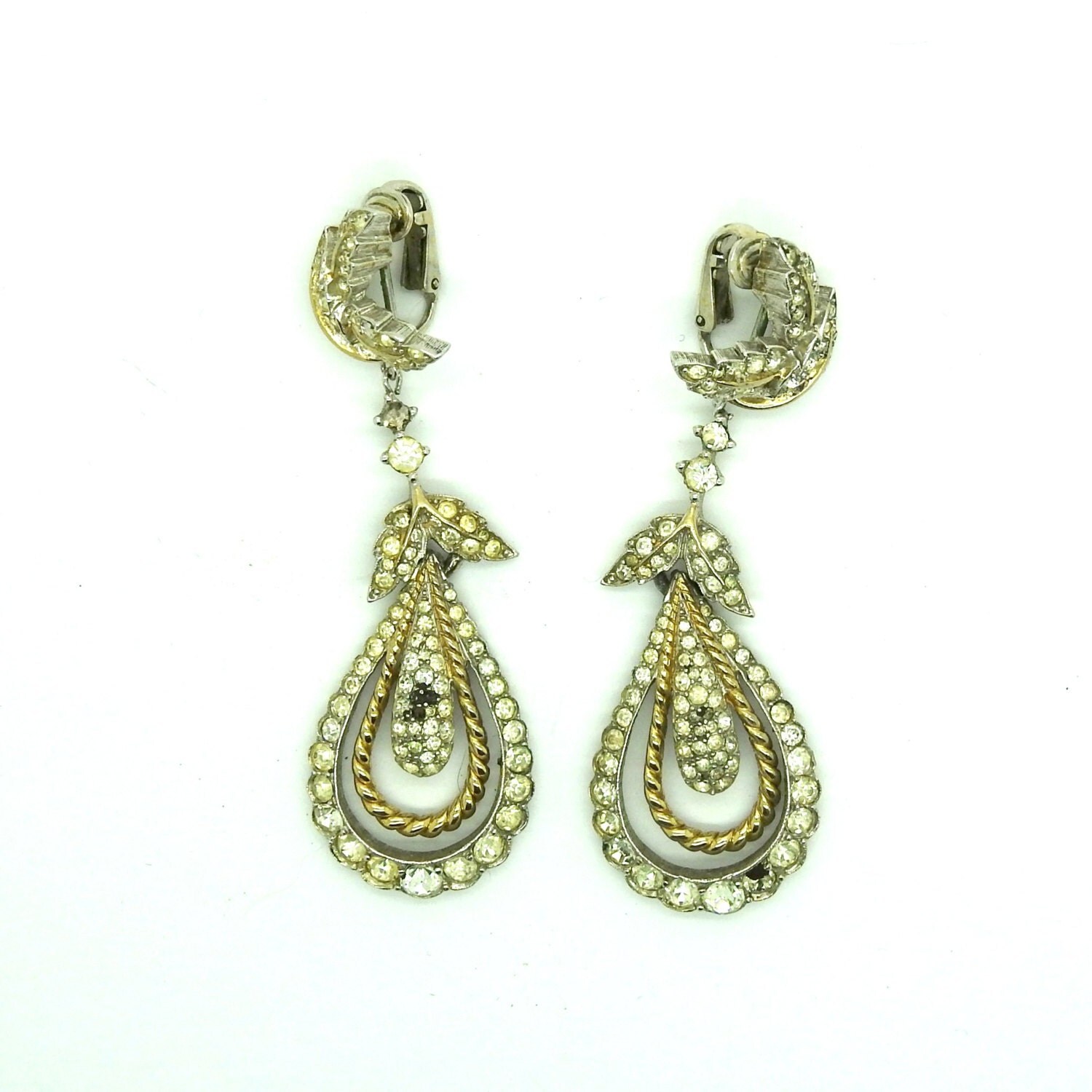 Long dangle earrings for women Dangle earring Best clip on dangle