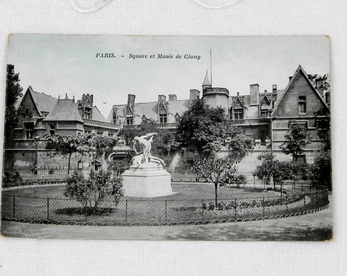 4 Antique Unused Black and White Picture Postcard of Parisian Monuments, Paris, Retro, Vintage, Home, Interior, French Decor, Shabby,