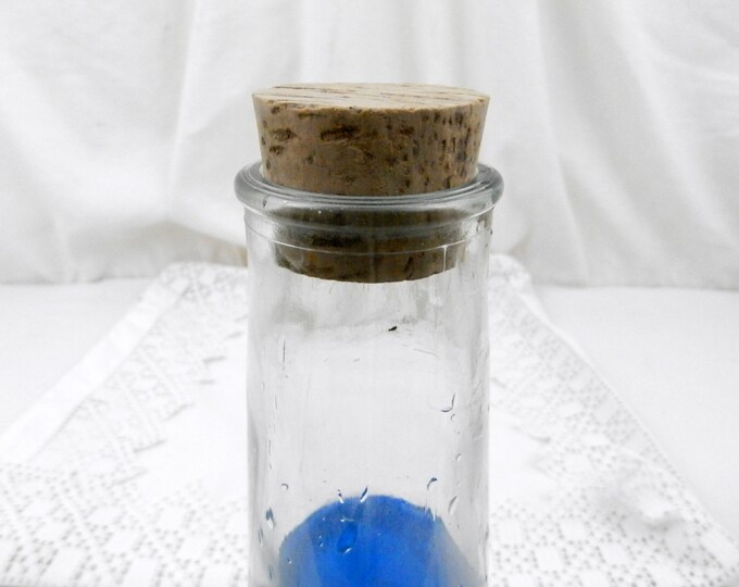 Rare large Antique French Tapered Glass Milk Bottle LEREBOURG & BISSON FRANCE With Cork, Farmhouse, Country Decor, Kitchen, Collection, Vase