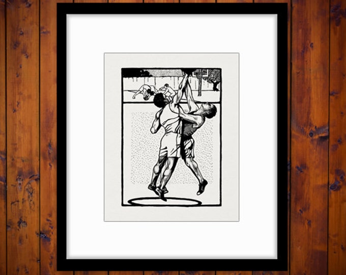 Digital Printable Basketball Image Antique Basketball Artwork Download Graphic Vintage Clip Art Jpg Png Eps HQ 300dpi No.4219